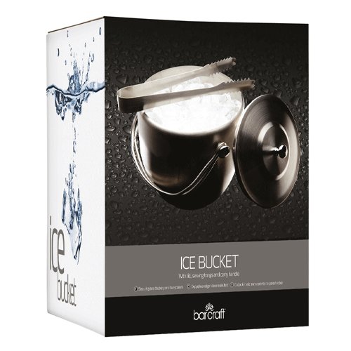 Stainless Steel Ice Bucket with Lid and Tongs