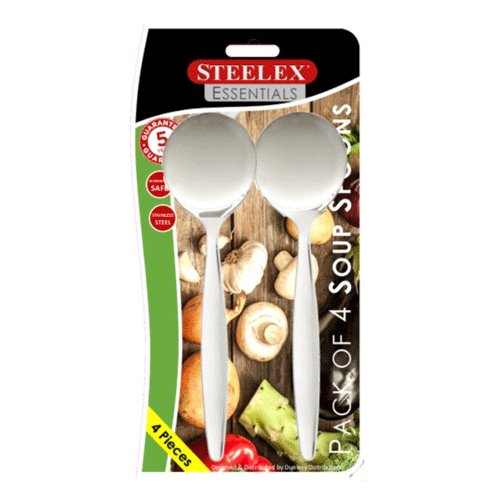 Steelex Soup Spoons 4pk