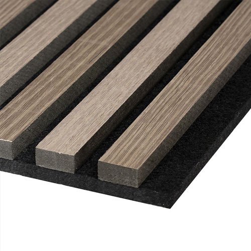 Fibrotech Acoustic Panel 2.44m x 605mm x 22mm - Grey Oak